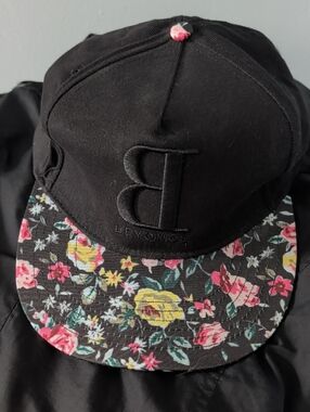 Beyoncé Floral Brim Black Snapback Hat